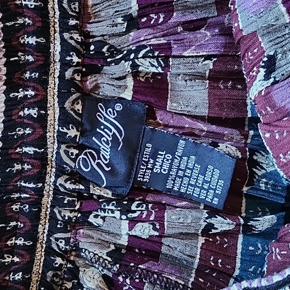 NWOT Long Boho Warm Fall Color Stretch Waist Skirt Size Small - Picture 4 of 11